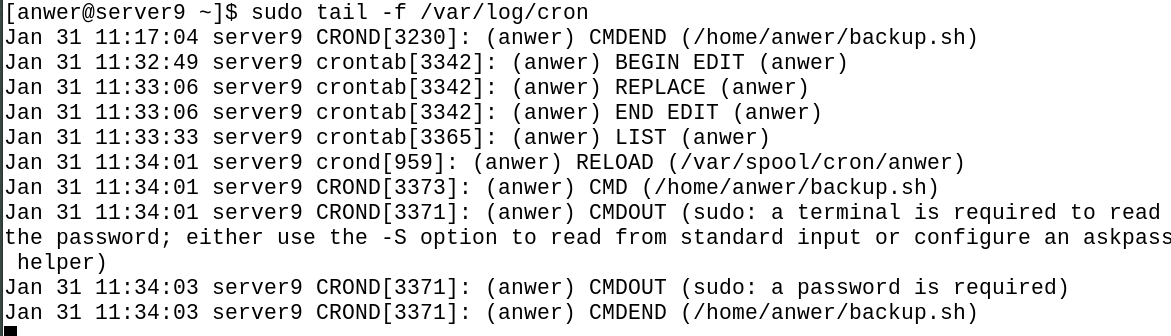 Cron Logs