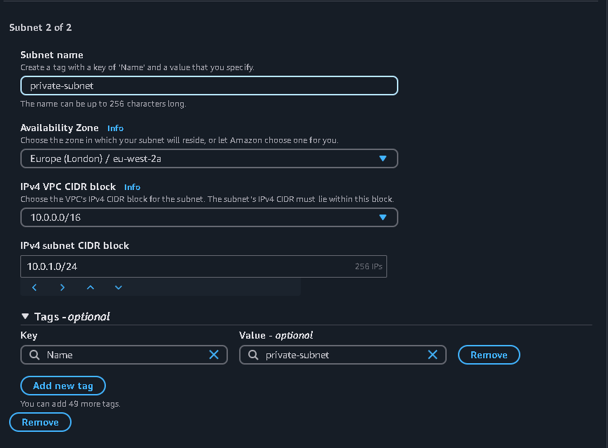 Create Private Subnet